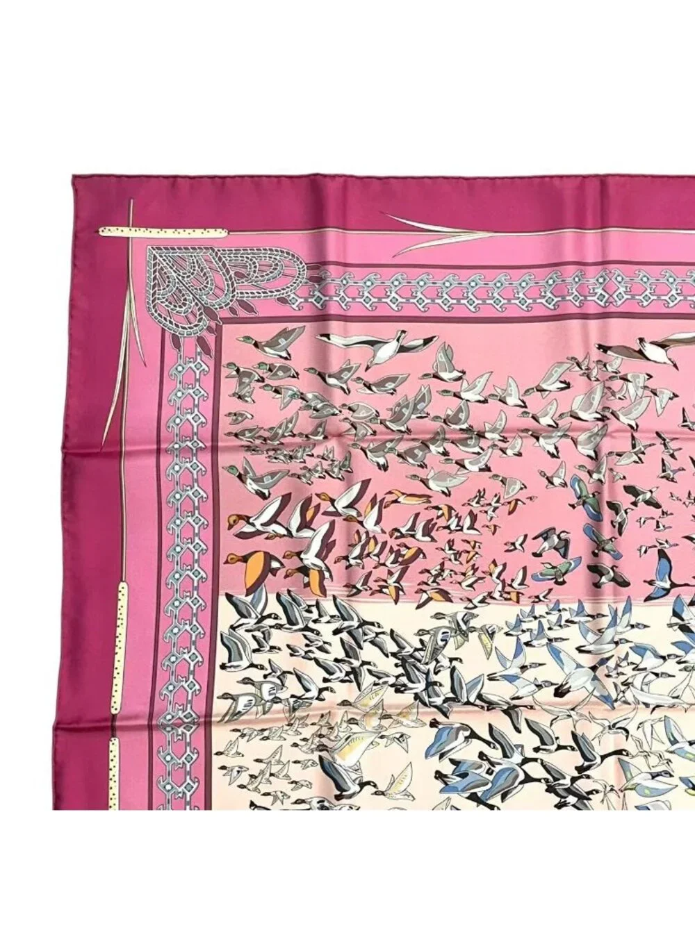 Hermes Scarf Silk Carre 90 Libres Comme L'air the Sky Is Pink